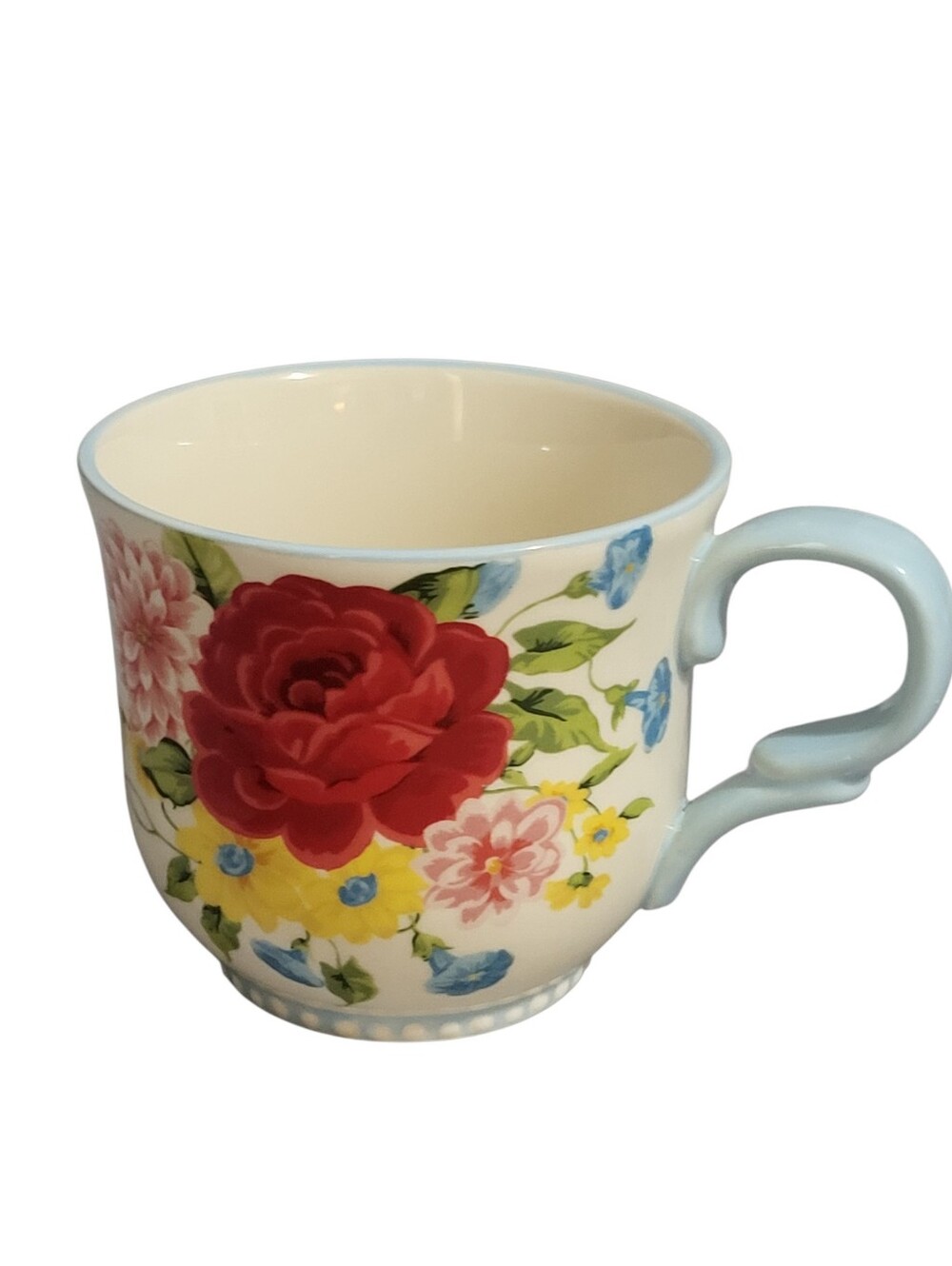 Pioneer Woman Sweet Rose Floral Coffee Mug Tea Cup 14.5Oz Country Farmhouse Chic